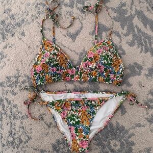 J. Crew Liberty London Floral Tie Bikini
